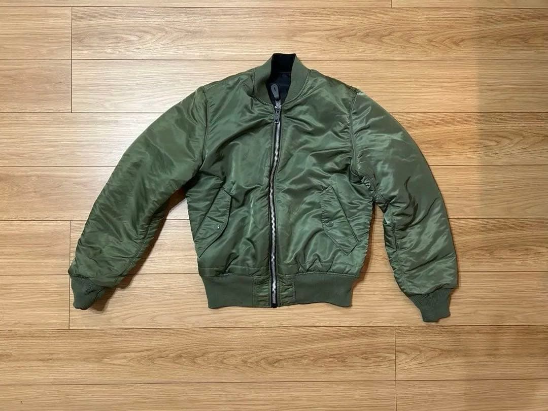 ALPHA INDUSTRIES MA-1リバーシブル/L/ナイロン/ブラック