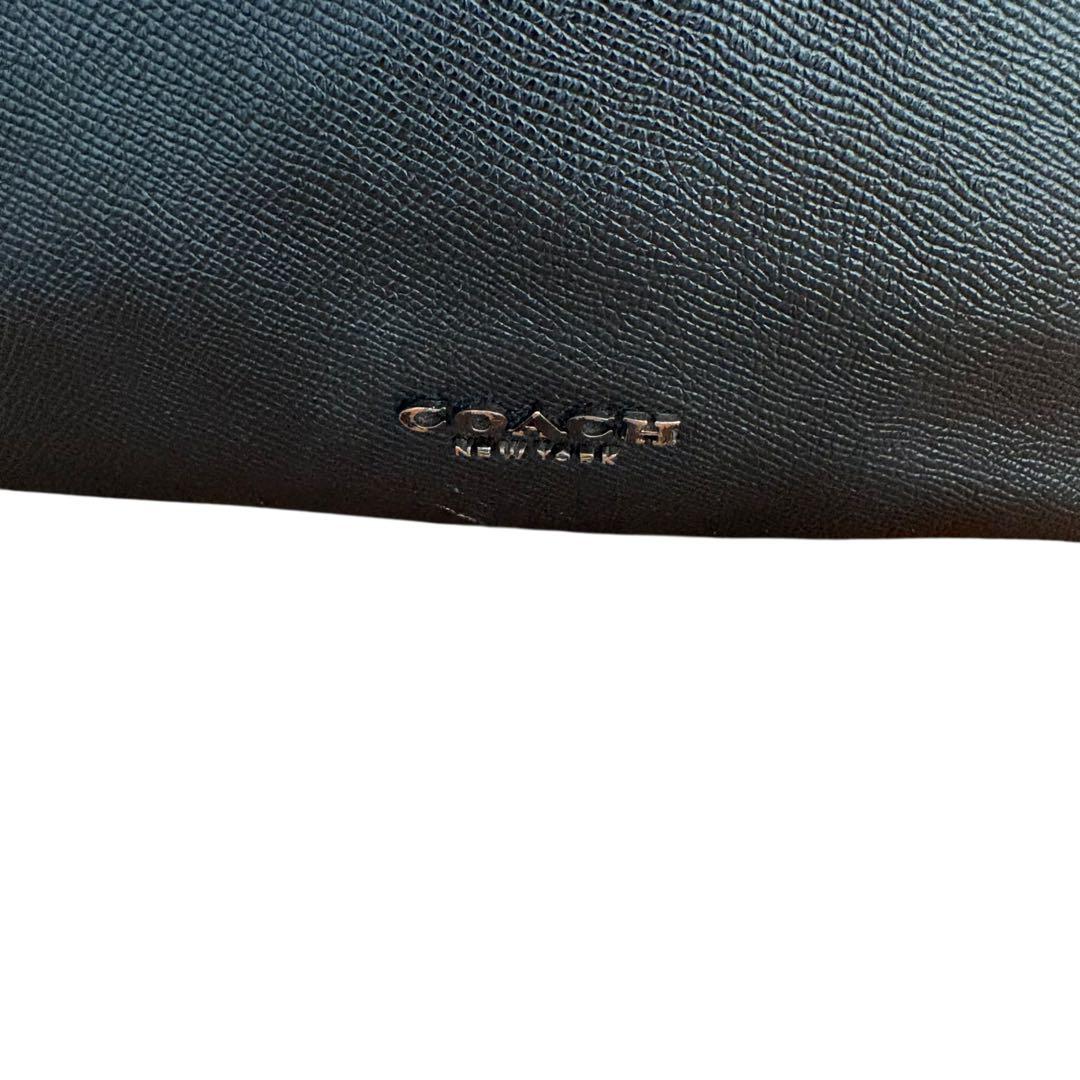 美品✨COACH コーチ レザーリュック 黒 シボ革　A4収納可 バッグパック