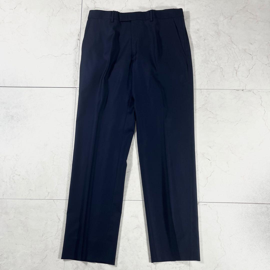 ✨未使用級 GUCCI セットアップ スーツ 現行 裏地レッド 2B ネイビー