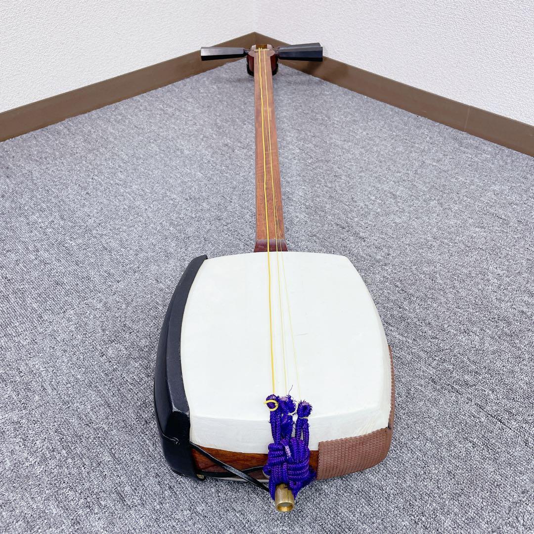 津軽三味線 花梨 丸打胴 犬皮 平溝 東さわり 和楽器