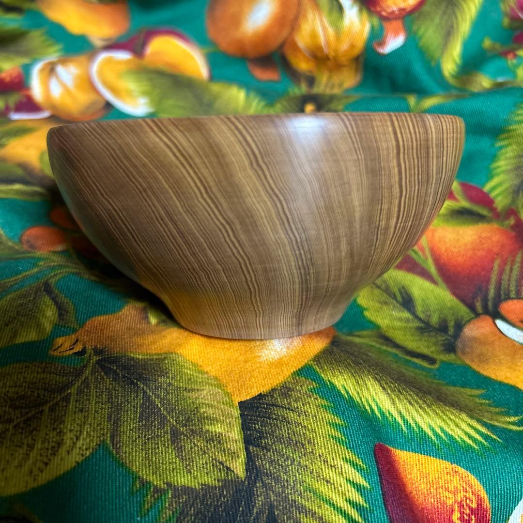 激レア　屋久杉工芸品　杉の舎　木目の美しいお碗　杉の香り　高級品　一点物