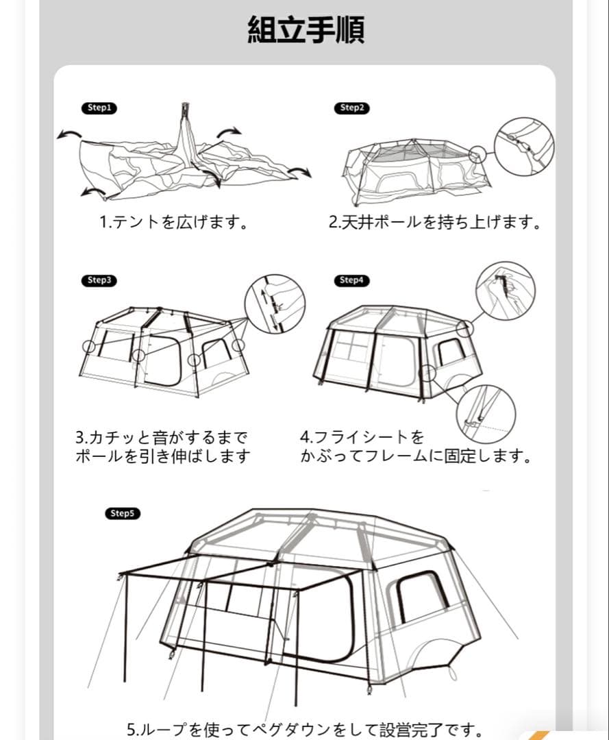Naturehike Village 13.0 キャンプテント　ロッジ型