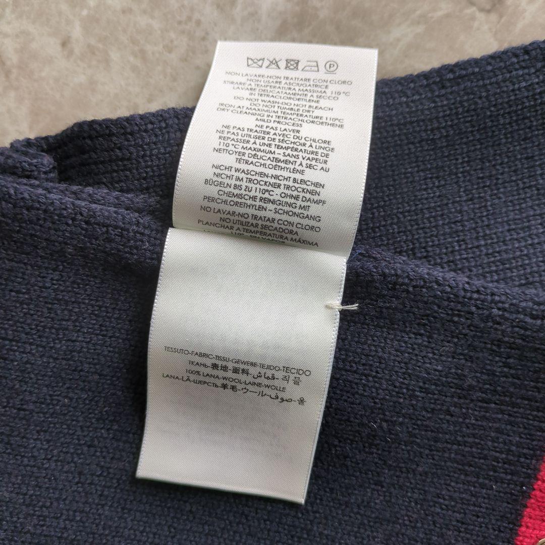 hiroyuki様　美品GUCCI ウールマフラーネイビーレッド　イタリア製