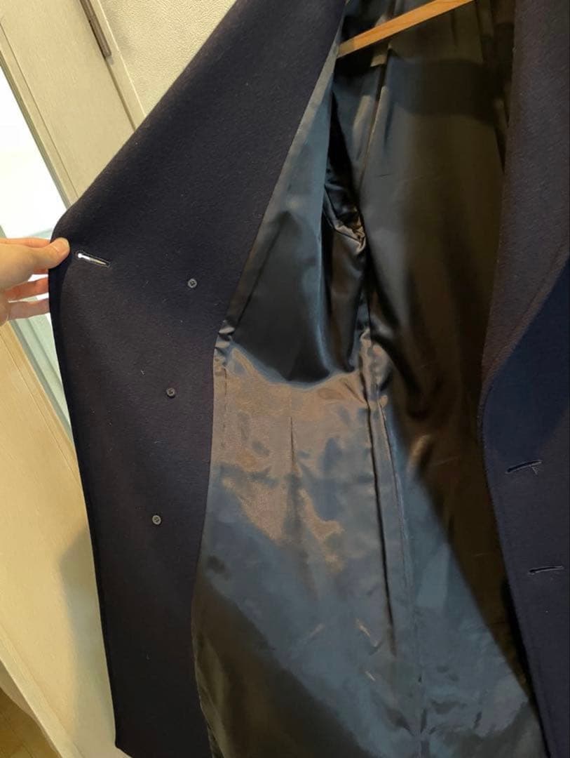 【極美品】PUBLIC TOKYO 極 ダブルチェスターコート ネイビー 1