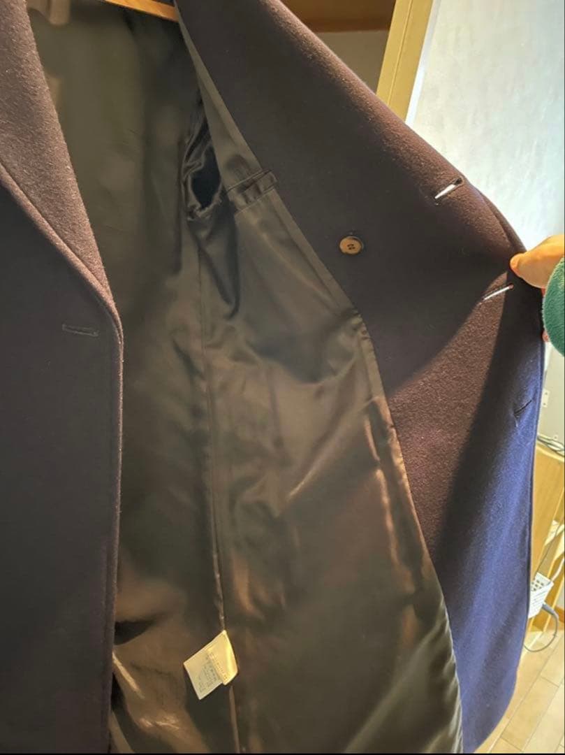 【極美品】PUBLIC TOKYO 極 ダブルチェスターコート ネイビー 1