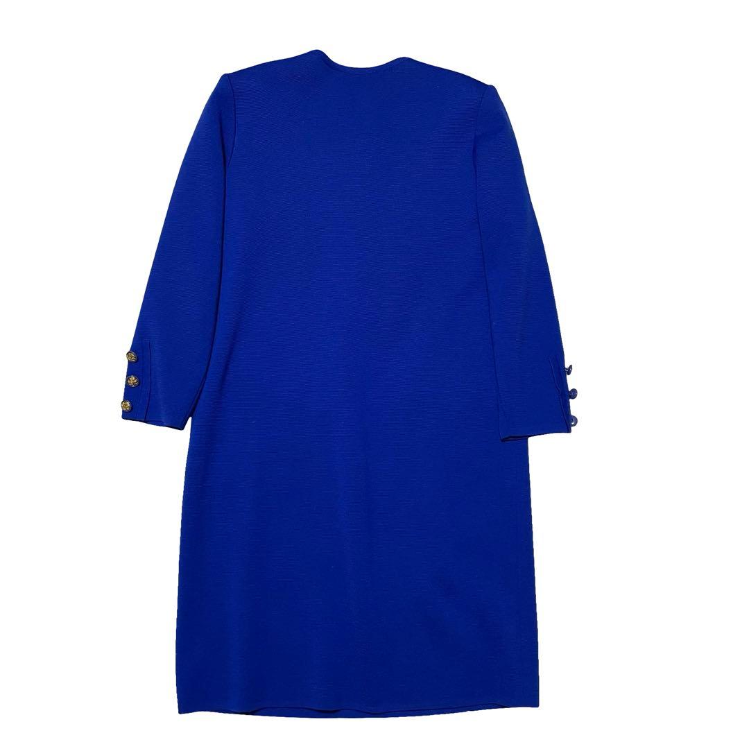 イヴサンローラン　ワンピース　金ボタン　90s ブルー　青　168 レディース