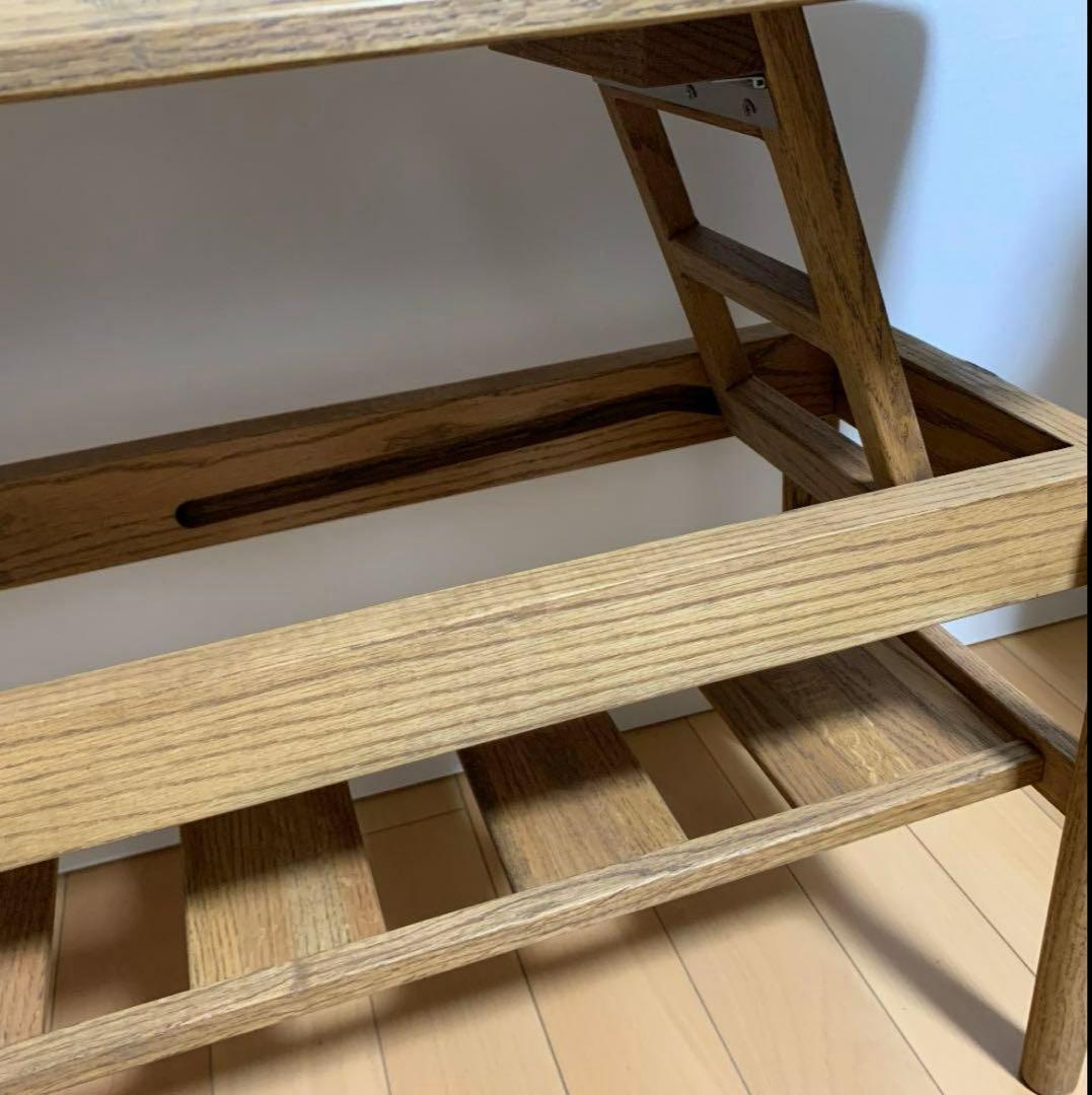 ローテーブル　幅125㎝　奥行49㎝　高さ40㎝（可変して高さ60㎝にもできる）