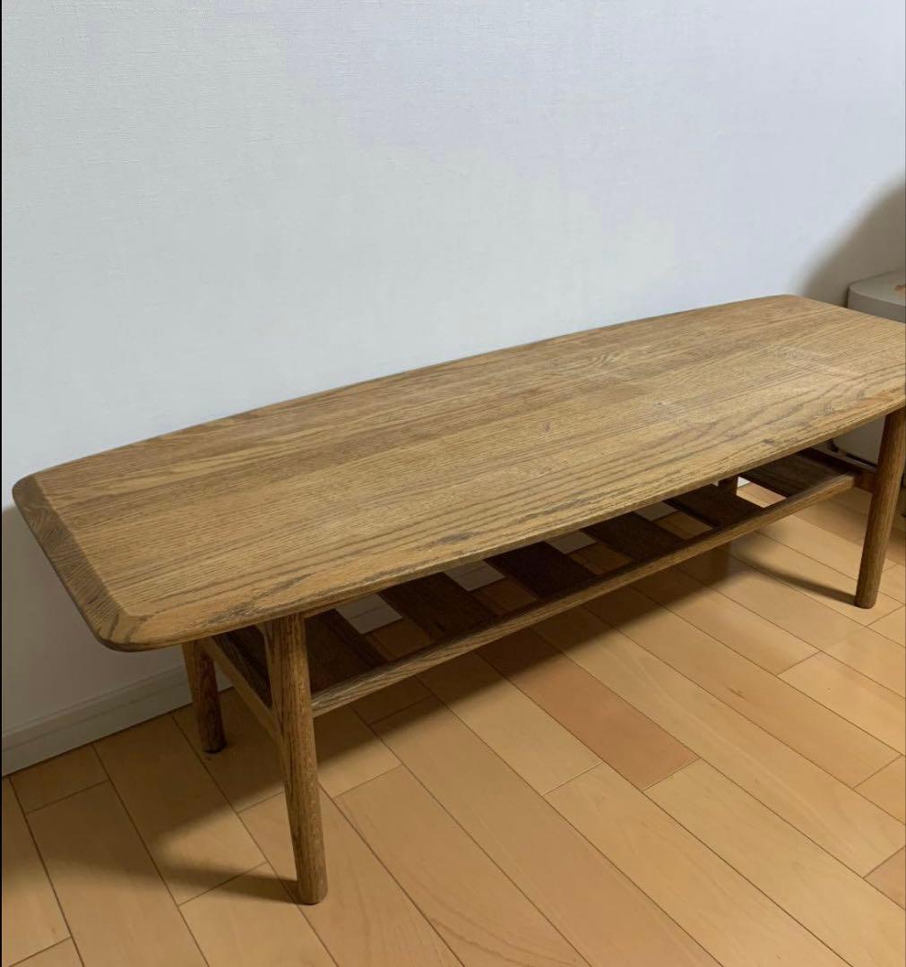 ローテーブル　幅125㎝　奥行49㎝　高さ40㎝（可変して高さ60㎝にもできる）