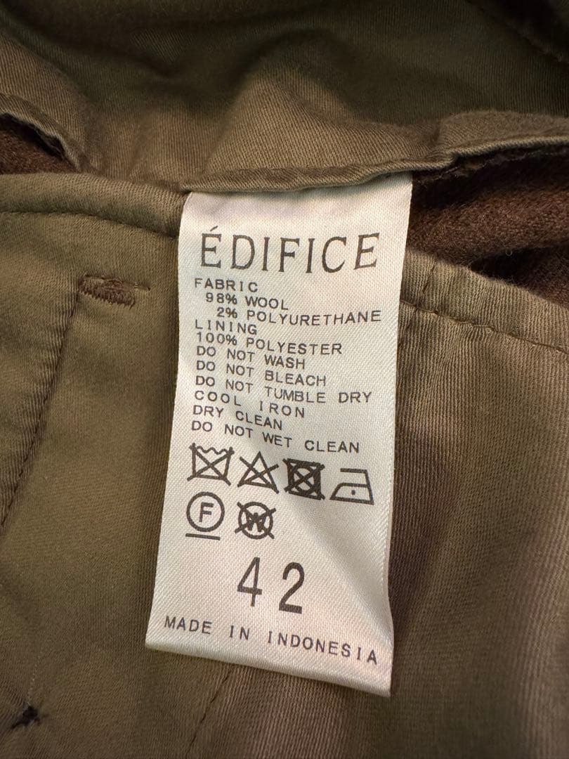 M　エディフィス　ブラウン ウール セットアップ　スーツ