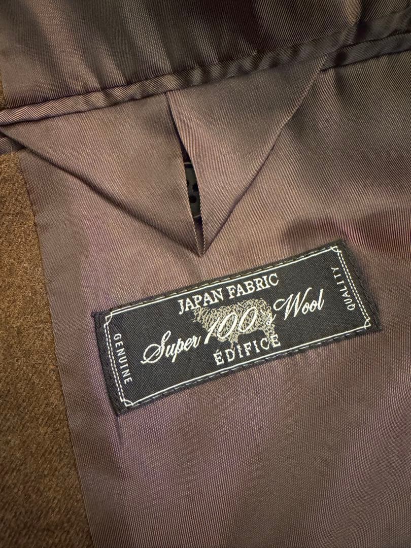 M　エディフィス　ブラウン ウール セットアップ　スーツ