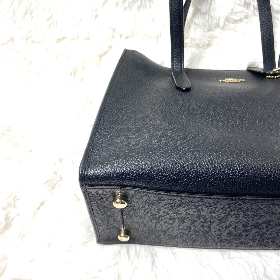 【COACH】美品！2way レザー　ハンドバッグ　ショルダーバック　ブラック
