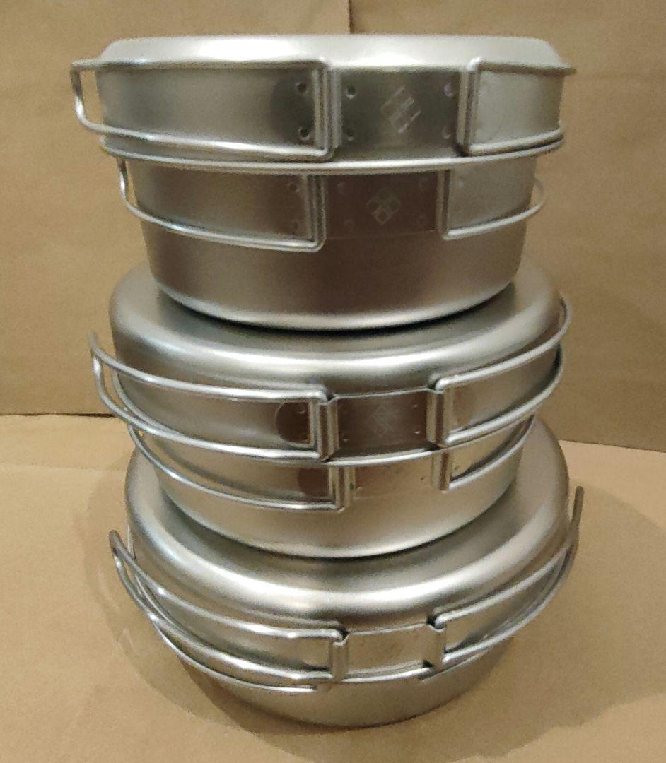 モンベル　チタンクッカー#1・2・3セット　廃盤品　3点セット