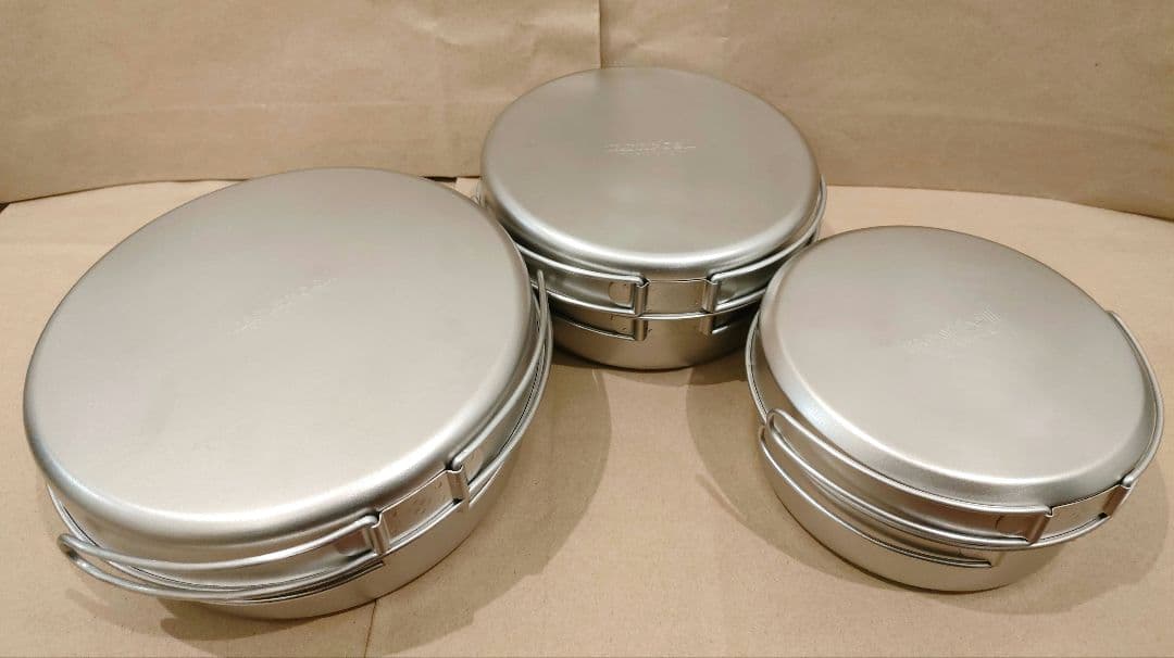 モンベル　チタンクッカー#1・2・3セット　廃盤品　3点セット