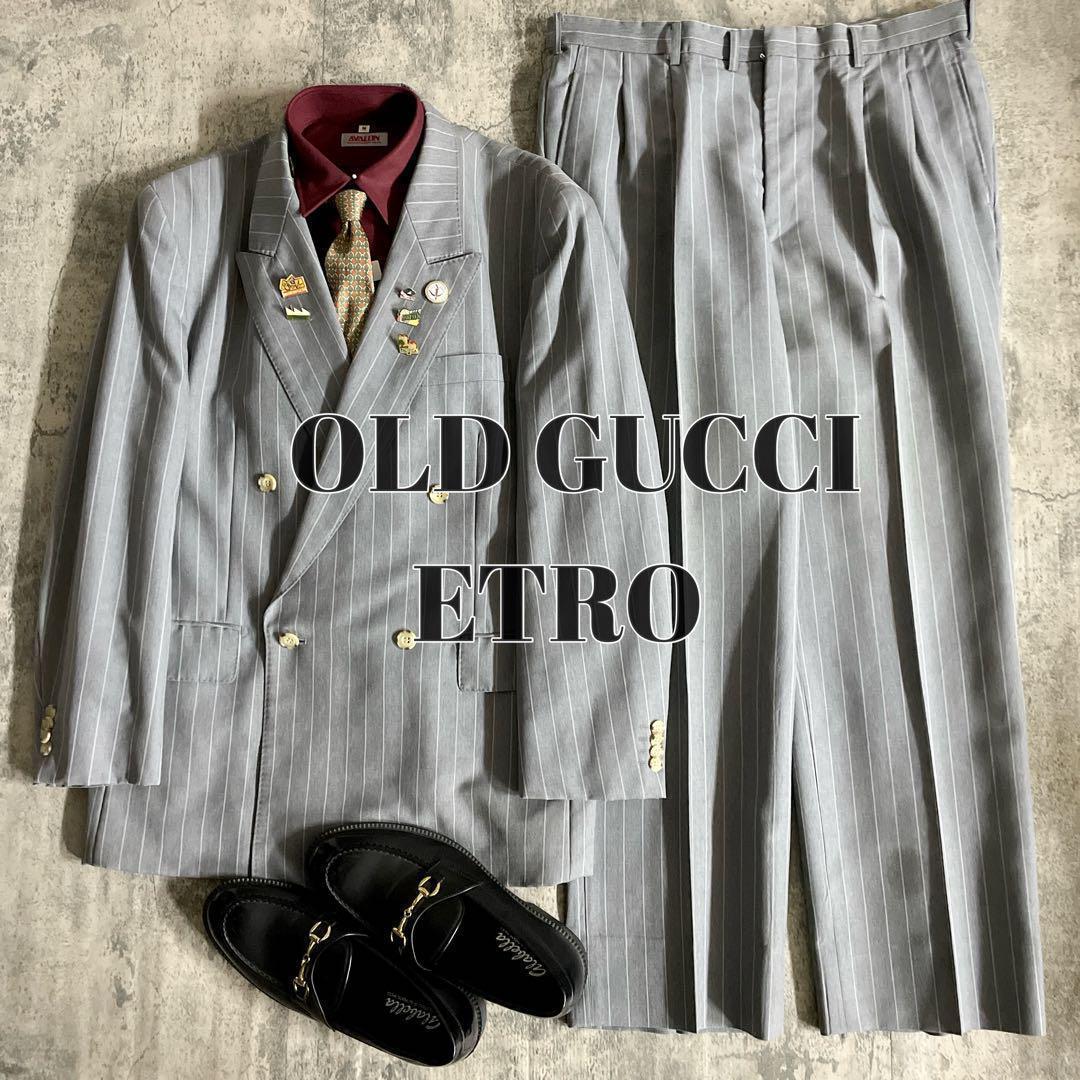OLD GUCCI & ETRO ネクタイ イングランド製 ダブルブレストスーツ