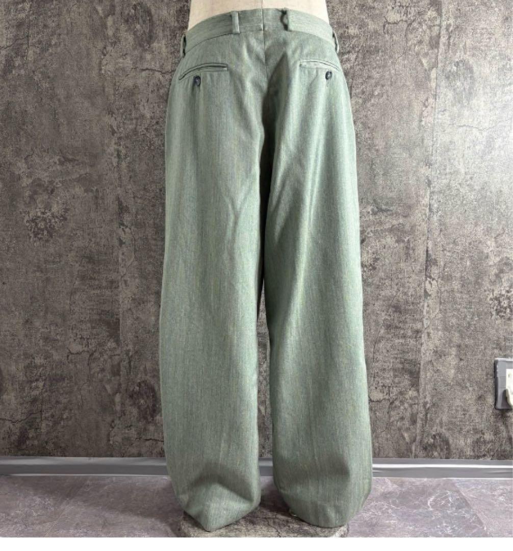 最終値下げVintageウールワイドスラックス 90s3タックイタリア製opti