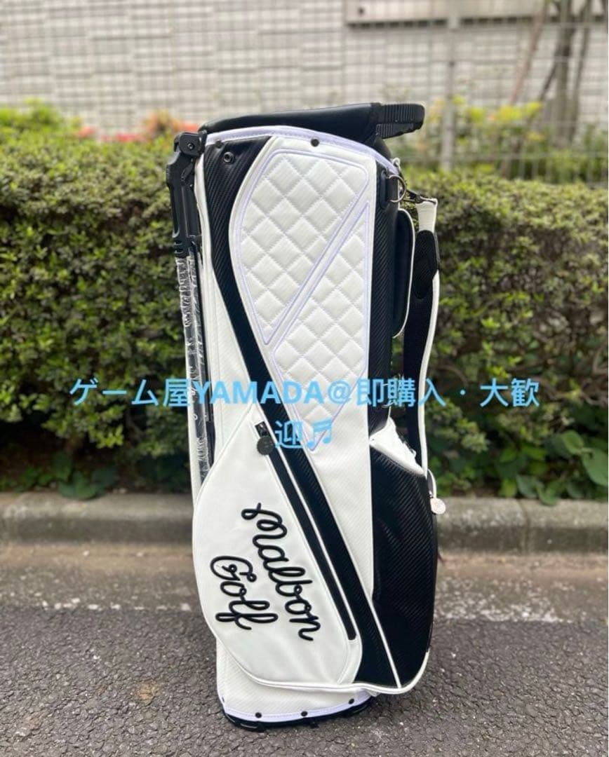 Malbon マルボンゴルフ キャディバッグ 男女兼用 スタンド式 ホワイト