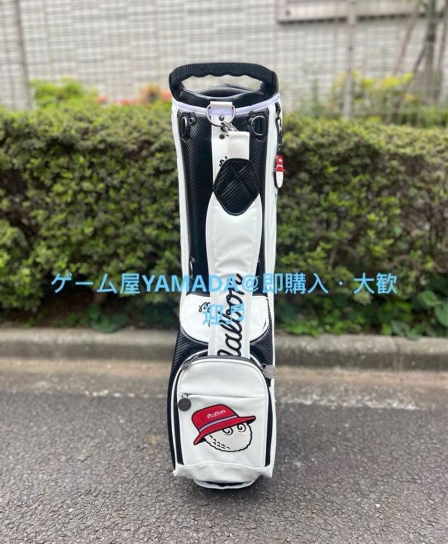 Malbon マルボンゴルフ キャディバッグ 男女兼用 スタンド式 ホワイト