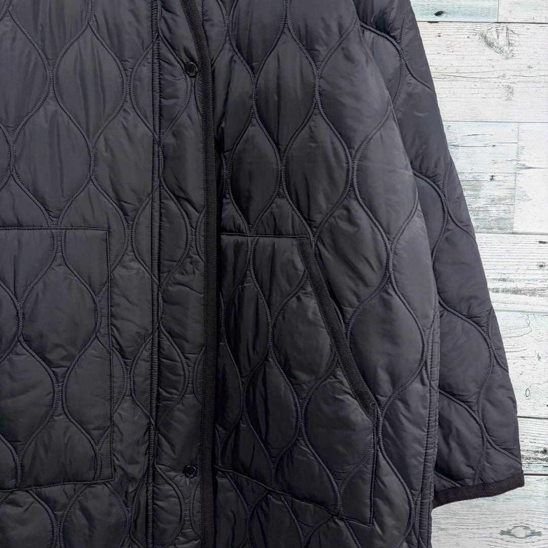 ☆未使用☆最高級モラビト　キルティングコート　グレー　ダブルジップ　皮革　40