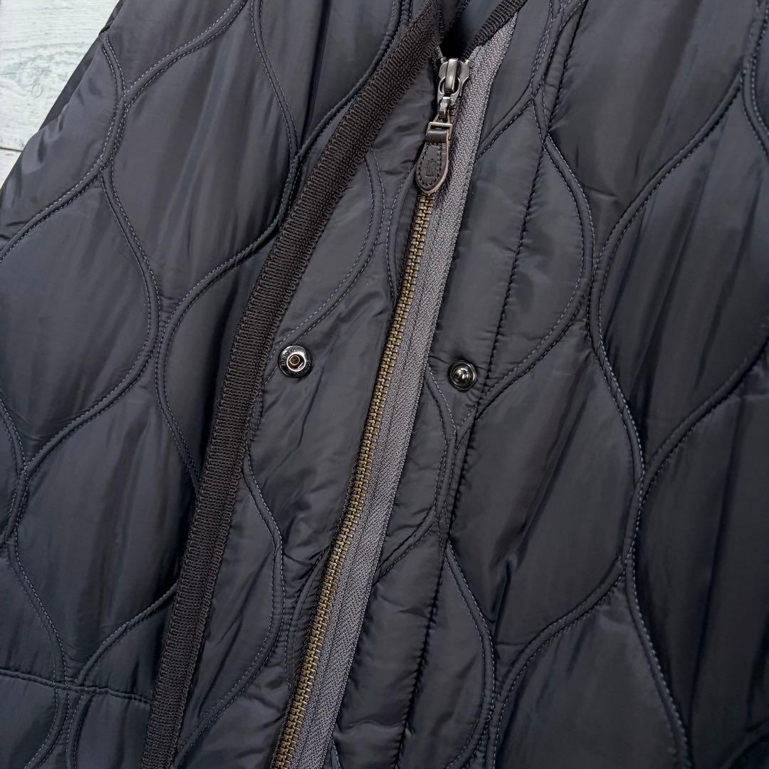 ☆未使用☆最高級モラビト　キルティングコート　グレー　ダブルジップ　皮革　40