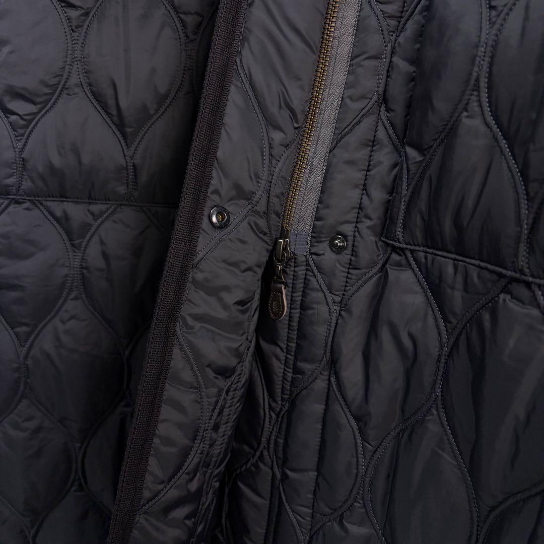 ☆未使用☆最高級モラビト　キルティングコート　グレー　ダブルジップ　皮革　40