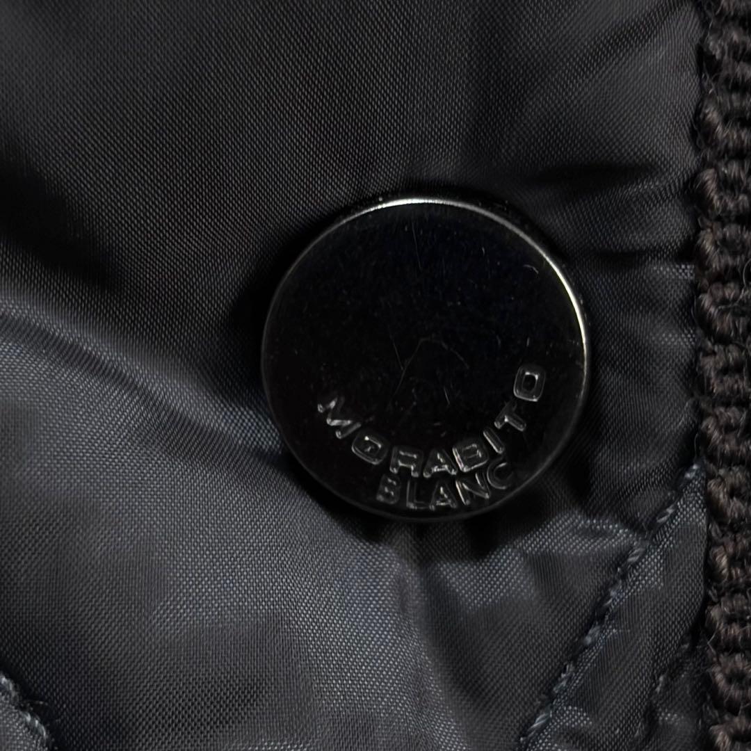 ☆未使用☆最高級モラビト　キルティングコート　グレー　ダブルジップ　皮革　40