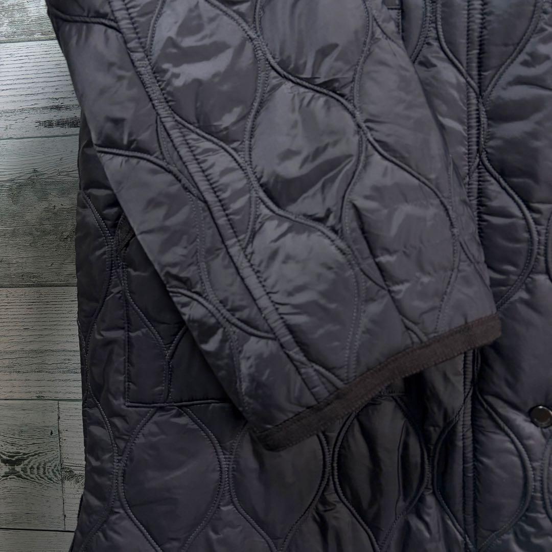 ☆未使用☆最高級モラビト　キルティングコート　グレー　ダブルジップ　皮革　40