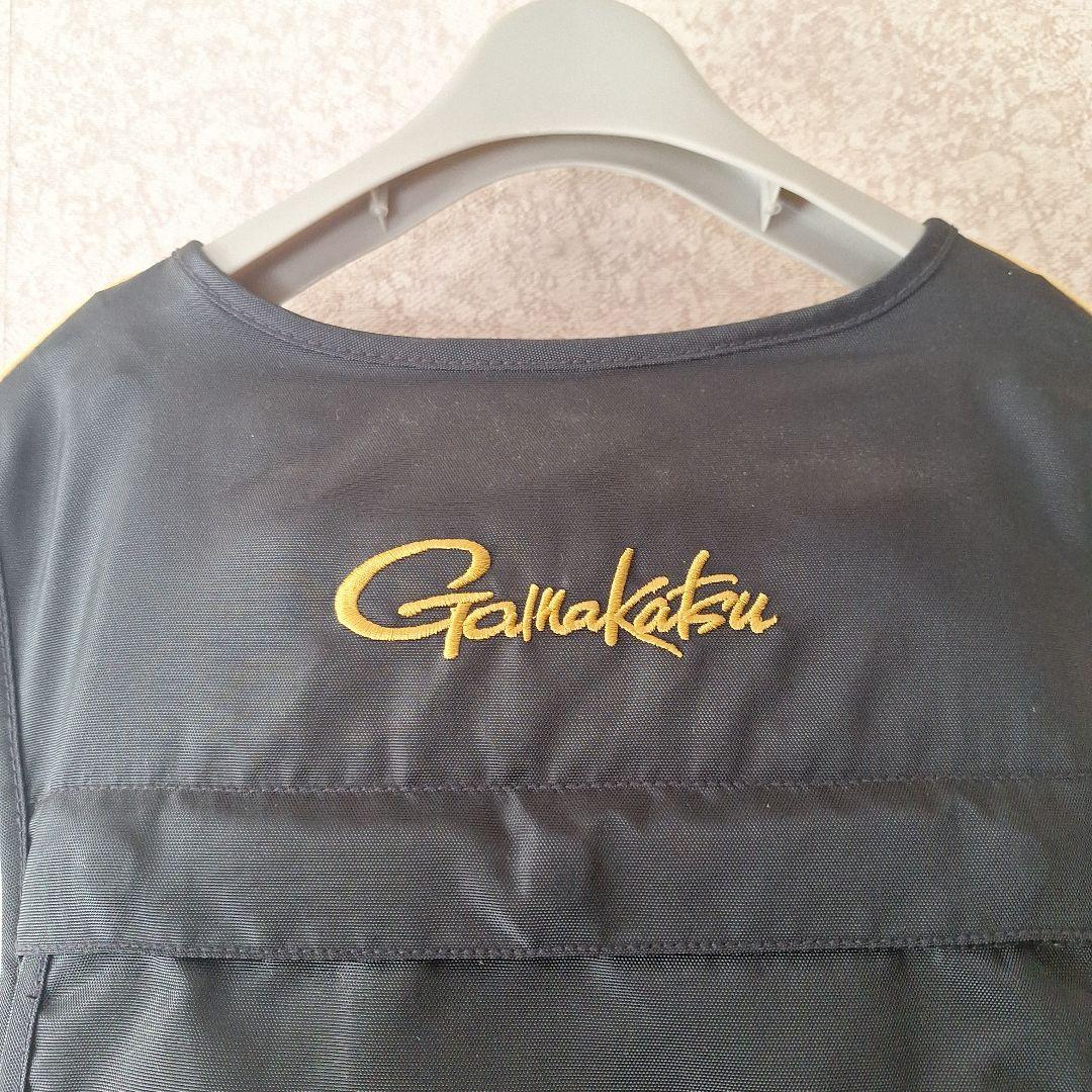 Gamakatsu フィッシングベスト ブラック/ゴールド　Lサイズ