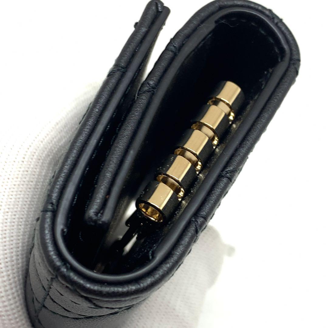 My Dior ディオール ラムスキン カナージュ 黒 キーケース 124139