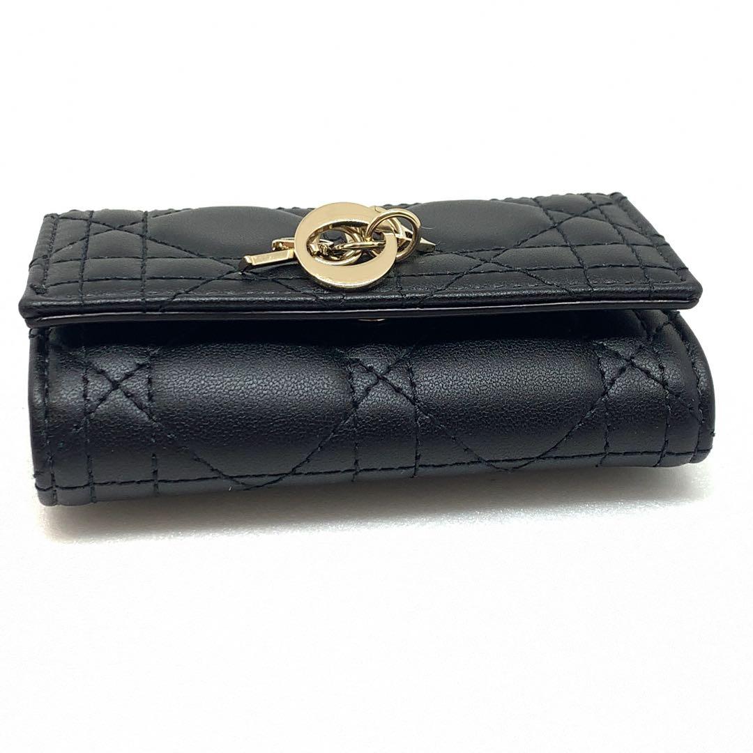 My Dior ディオール ラムスキン カナージュ 黒 キーケース 124139