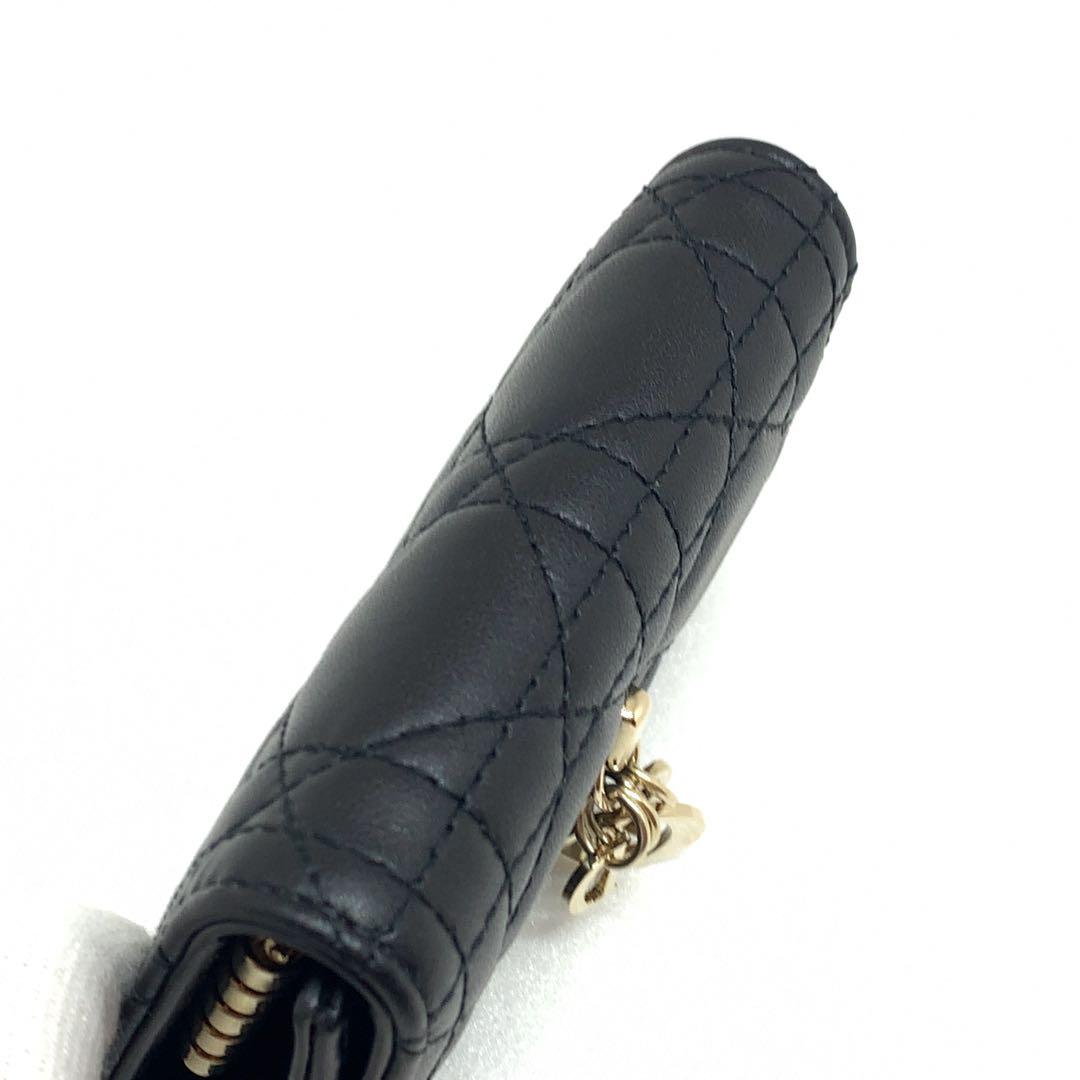 My Dior ディオール ラムスキン カナージュ 黒 キーケース 124139