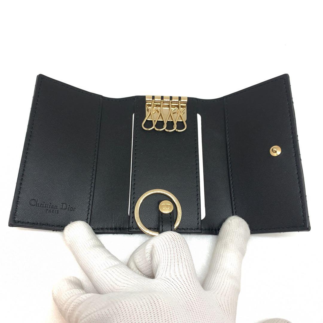 My Dior ディオール ラムスキン カナージュ 黒 キーケース 124139