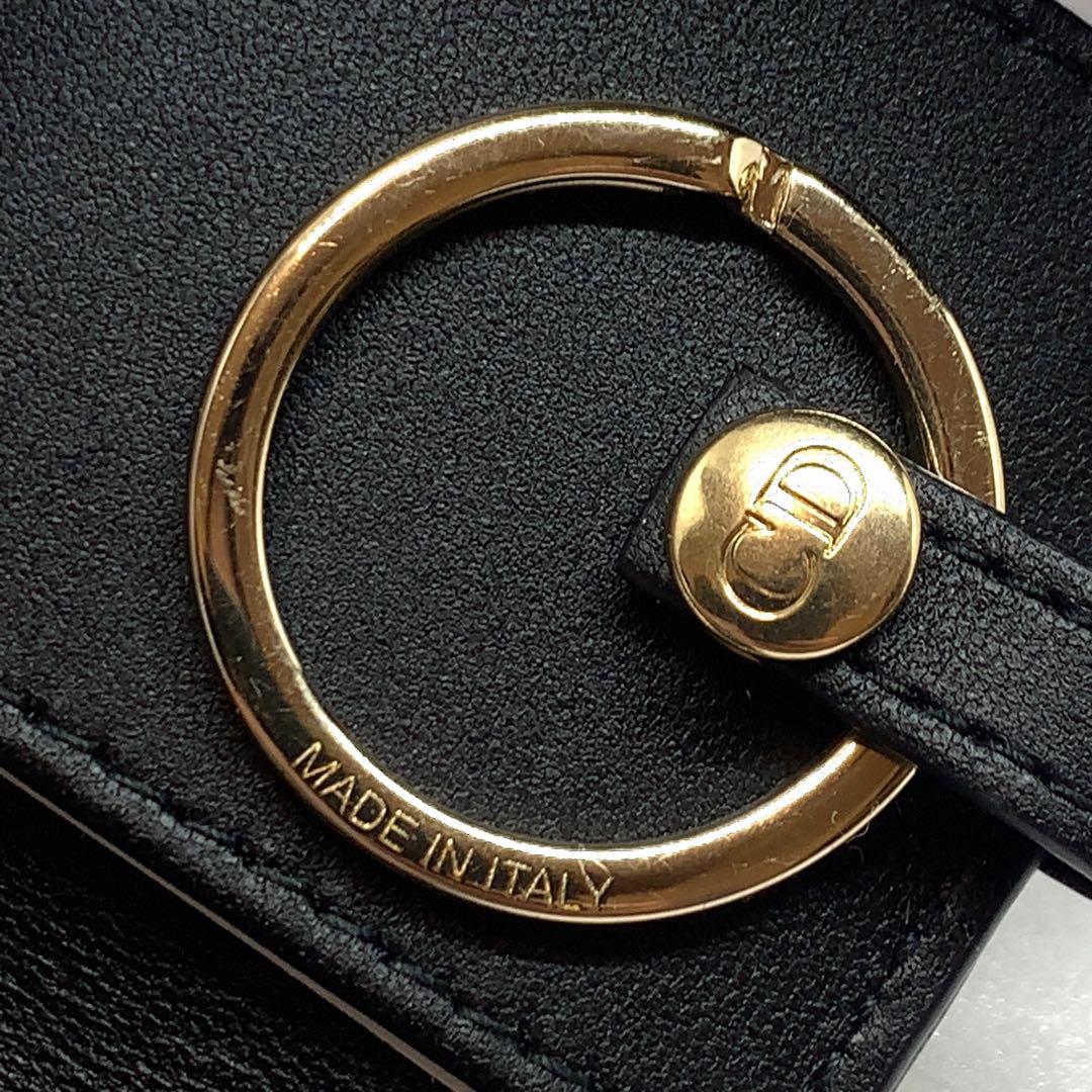 My Dior ディオール ラムスキン カナージュ 黒 キーケース 124139