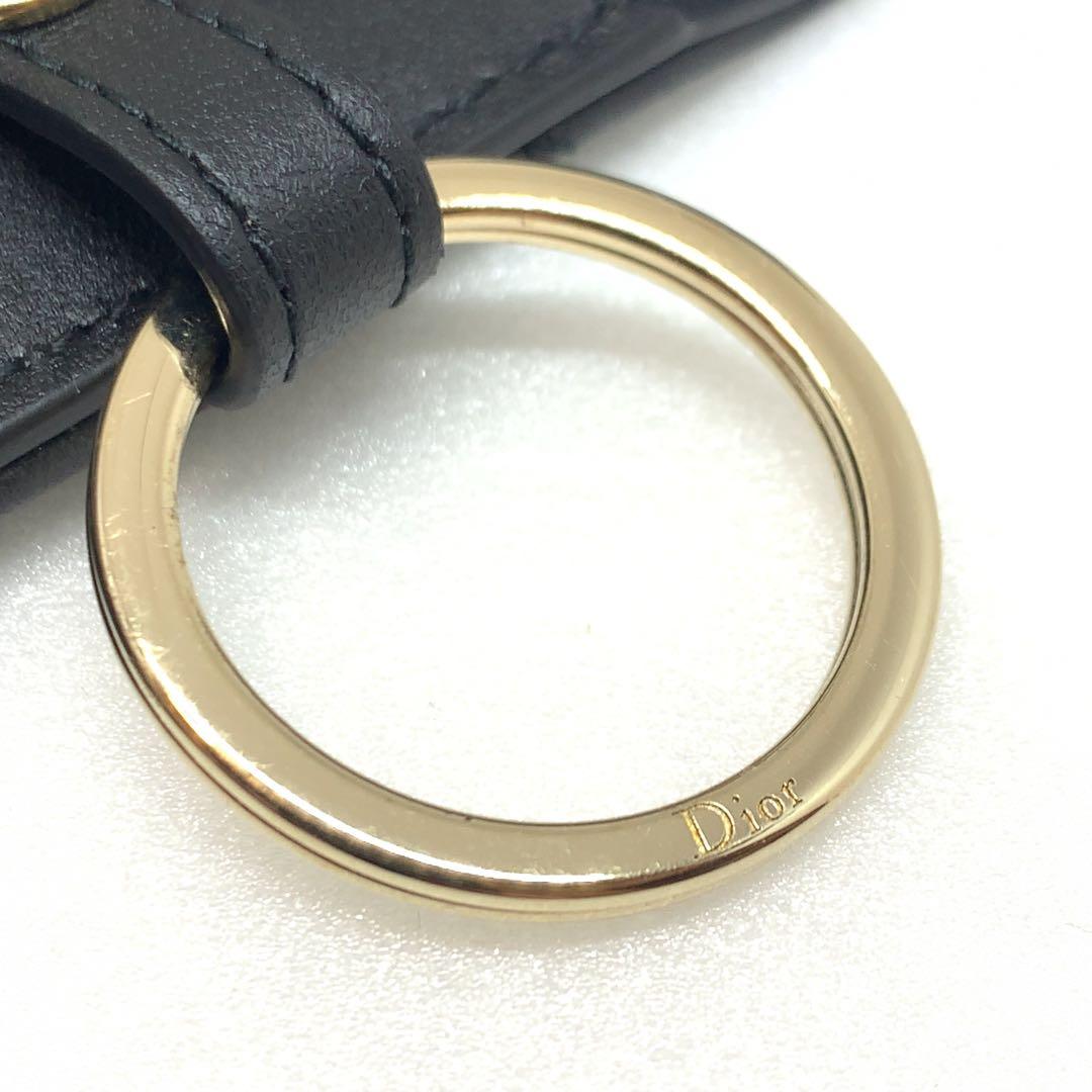 My Dior ディオール ラムスキン カナージュ 黒 キーケース 124139
