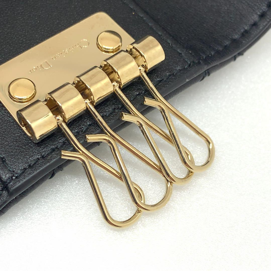 My Dior ディオール ラムスキン カナージュ 黒 キーケース 124139