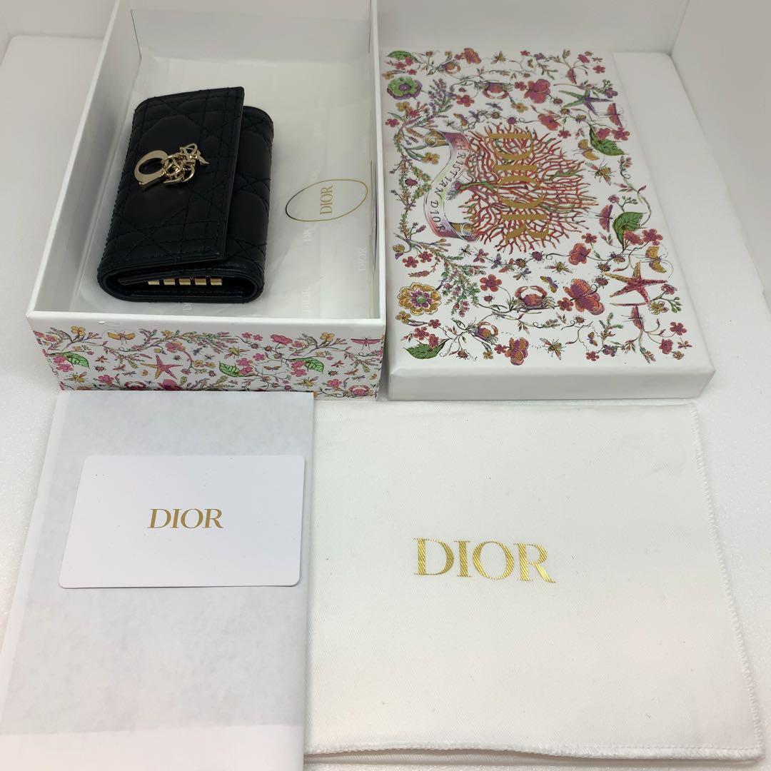My Dior ディオール ラムスキン カナージュ 黒 キーケース 124139