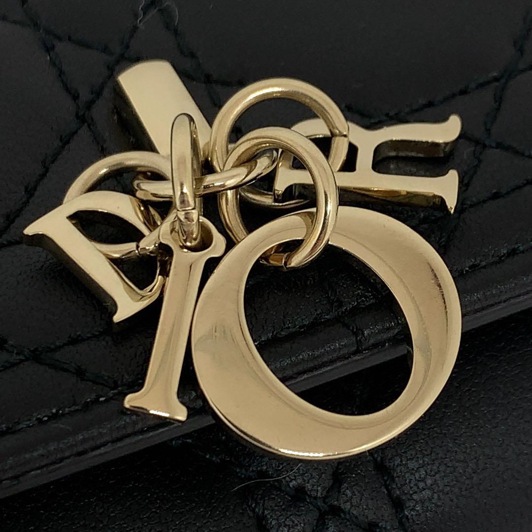 My Dior ディオール ラムスキン カナージュ 黒 キーケース 124139