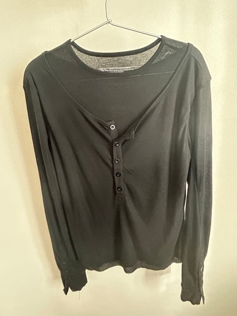 NO/FAITH STUDIOS ダブルレイヤードボタンロングスリーブ 黒