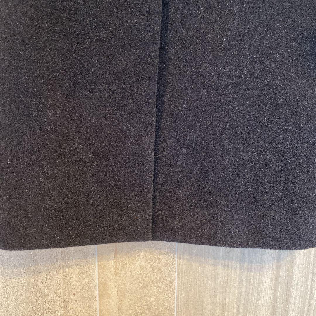 【まさと】アンゴラ混　チェスターコート ロングコート　チャコールグレー