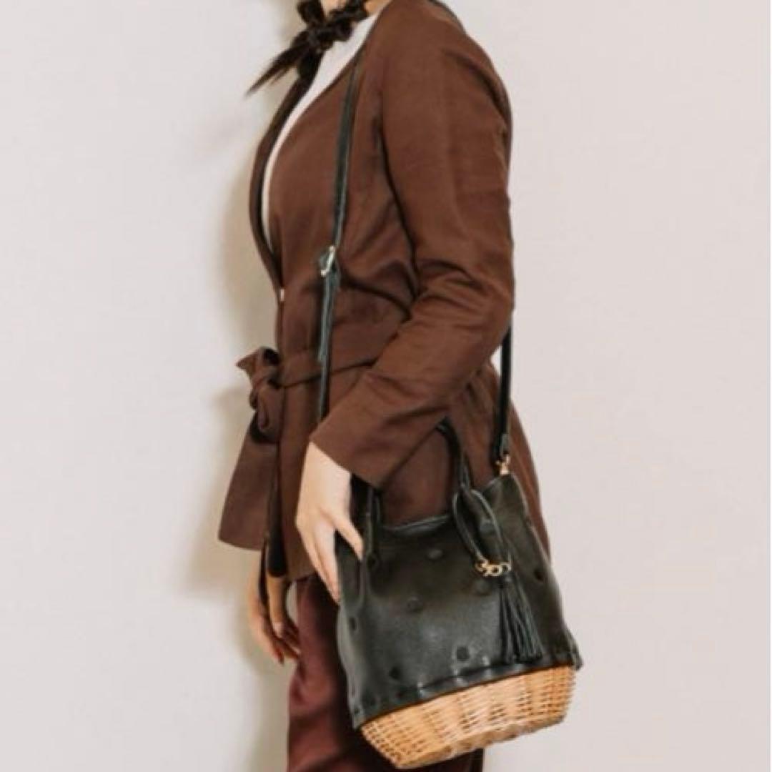 そよそよ　　　ペルケPerche/牛革×ヤナギ底2wayトートバッグ