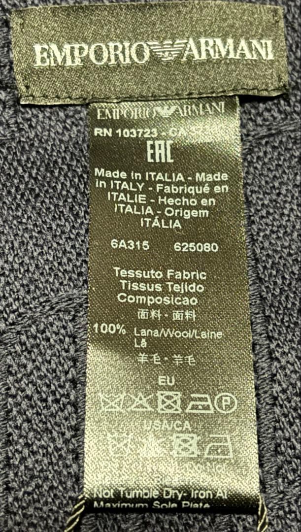 ★エンポリオ アルマーニ★メンズマフラー★イーグルロゴ★総柄★