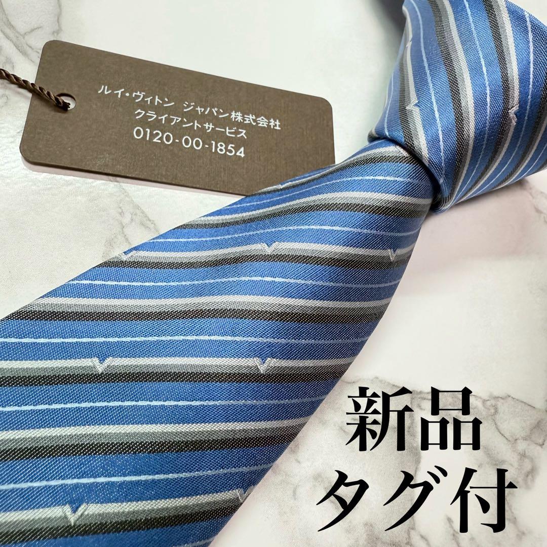 ✨新品タグ付✨ レア LOUISVUITTON ネクタイ シルク100% 総柄