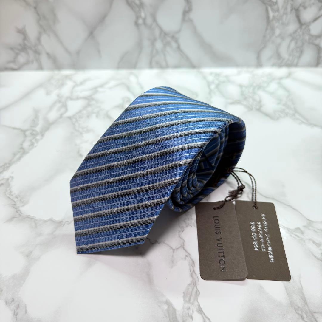 ✨新品タグ付✨ レア LOUISVUITTON ネクタイ シルク100% 総柄
