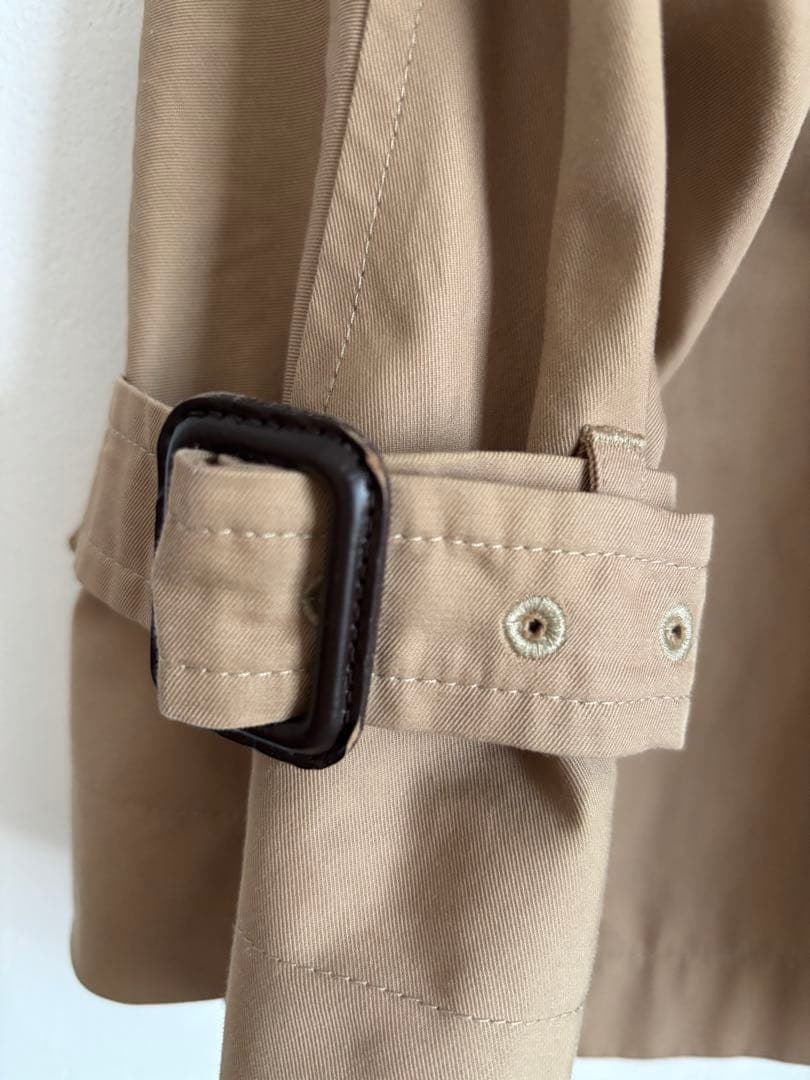 Max Mara The cubeベージュIT40コットンダブルショートトレンチ