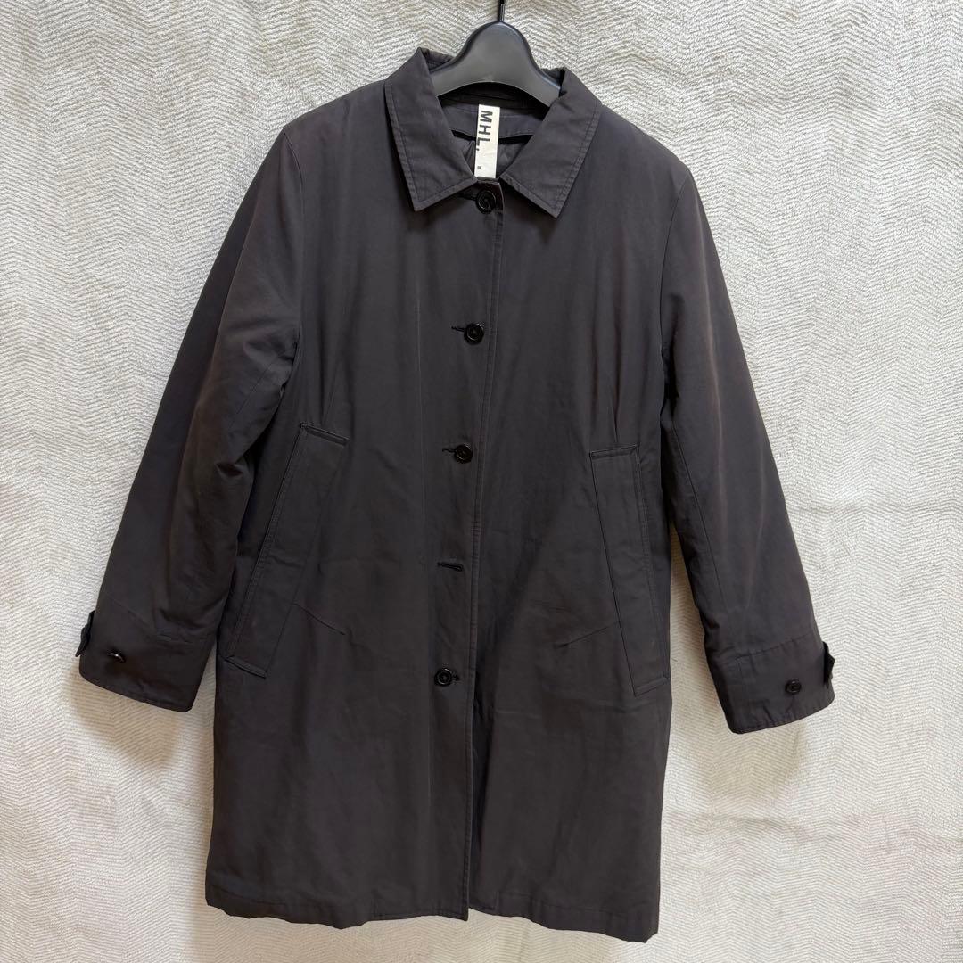 美品MHL. ダウンライナー付き ステンカラーコート 2way サイズ3 墨黒