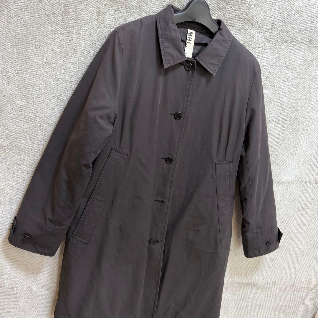 美品MHL. ダウンライナー付き ステンカラーコート 2way サイズ3 墨黒