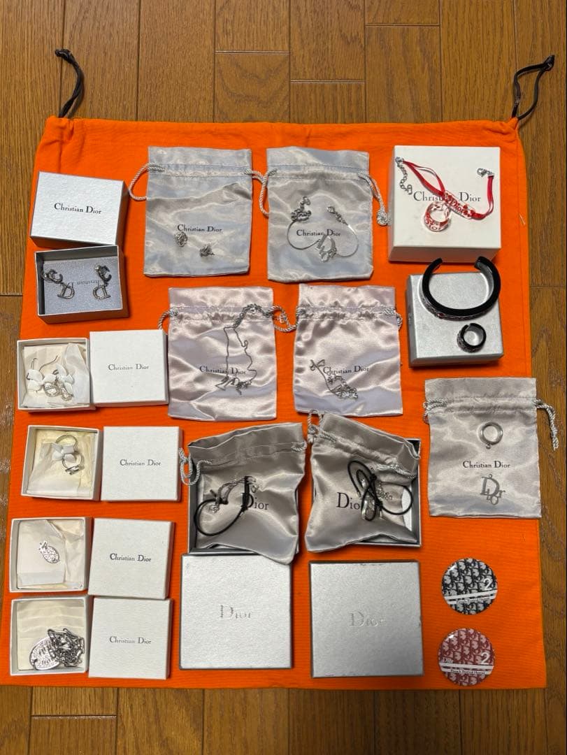 ビンテージ　ディオール　ラインストーンネックレス&リング　ガリアーノ期