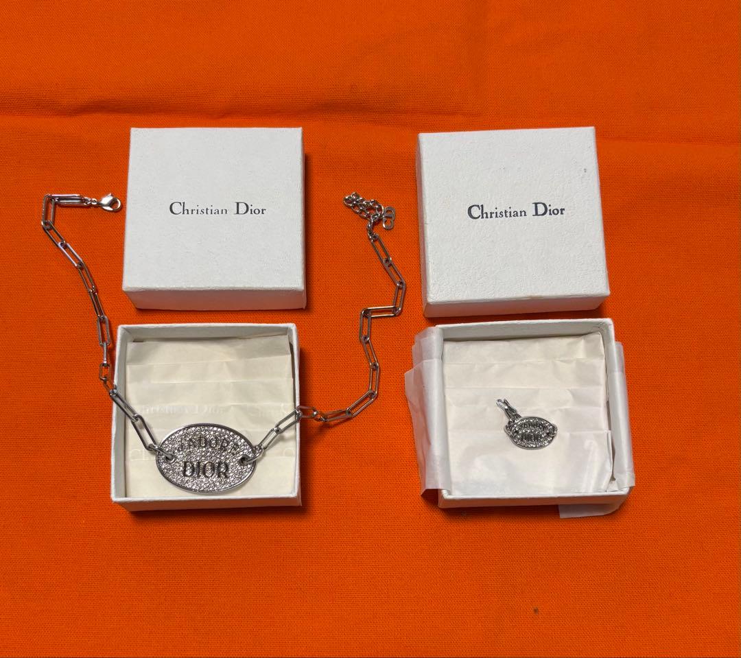 ビンテージ　ディオール　ラインストーンネックレス&リング　ガリアーノ期