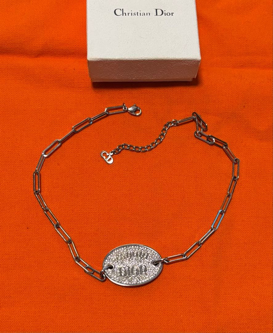 ビンテージ　ディオール　ラインストーンネックレス&リング　ガリアーノ期