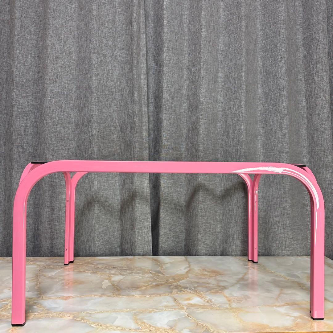 ガラステーブル ファンシー ピンク 80s レトロ