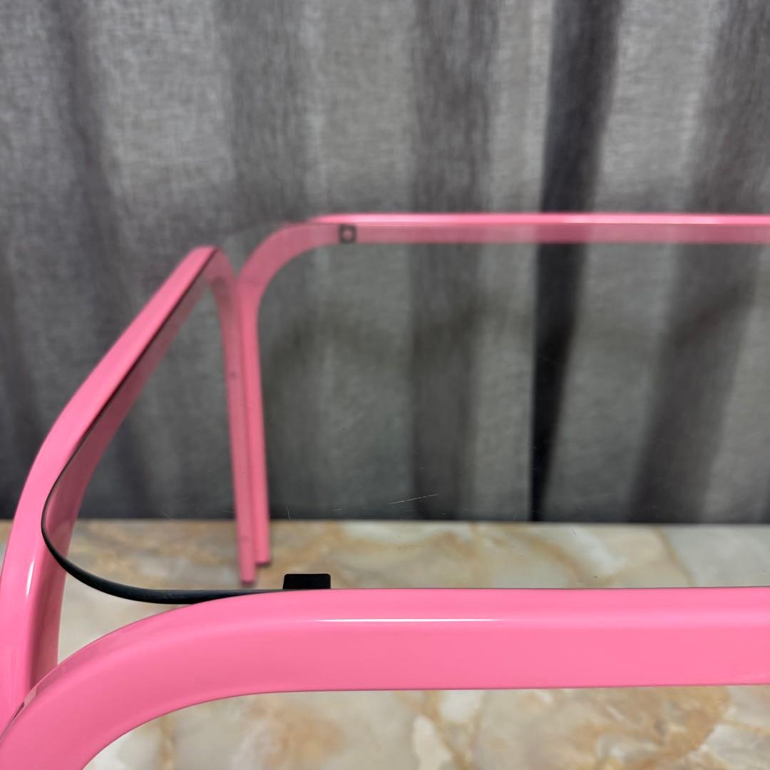 ガラステーブル ファンシー ピンク 80s レトロ